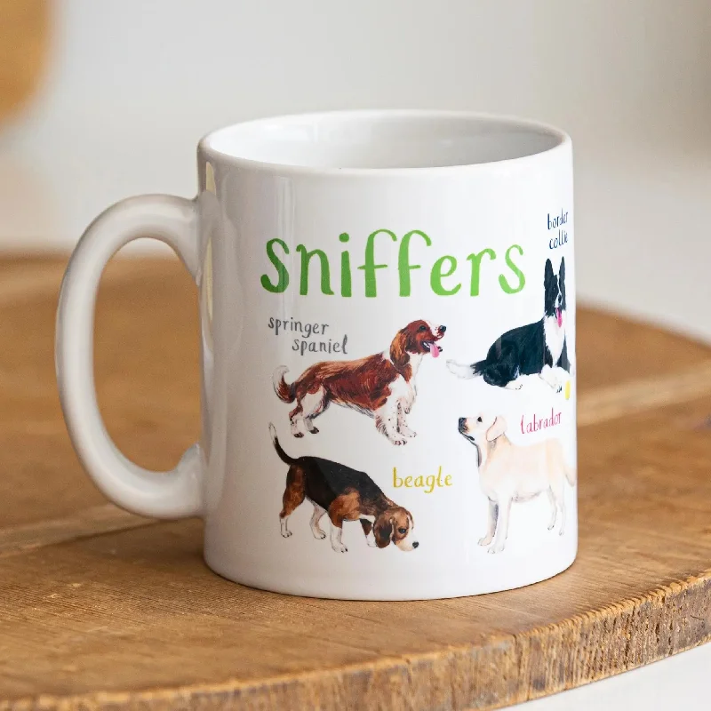 Sniffers Animal Dog Pet Pun- Ceramic Coffee Tea Mug