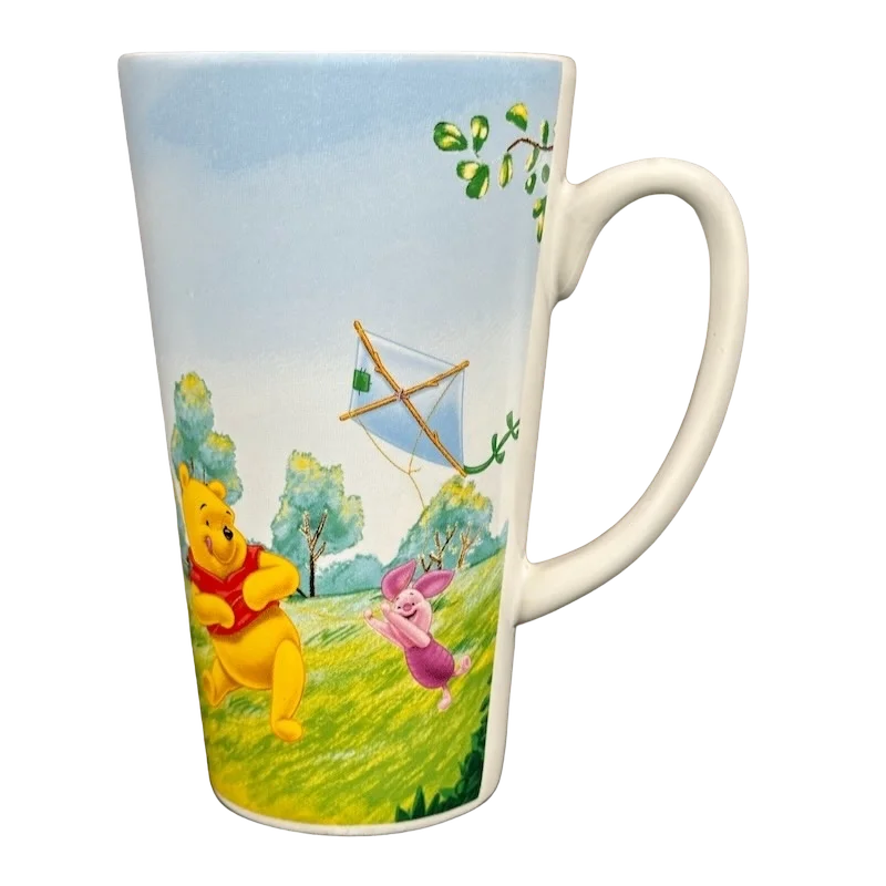 Winnie The Pooh And Piglet Flying A Kite Tall Mug Disney Gibson