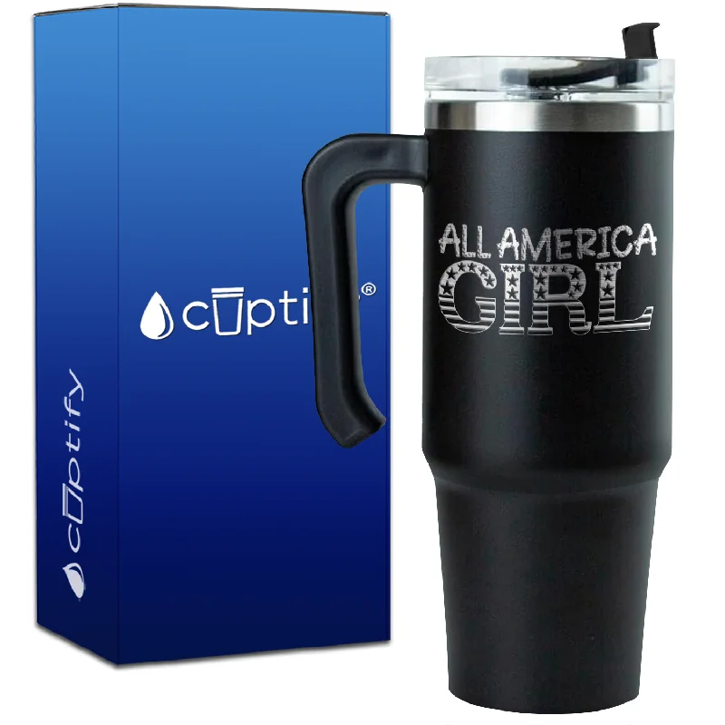 All American Girl on 30oz 4th of July Travel Mug