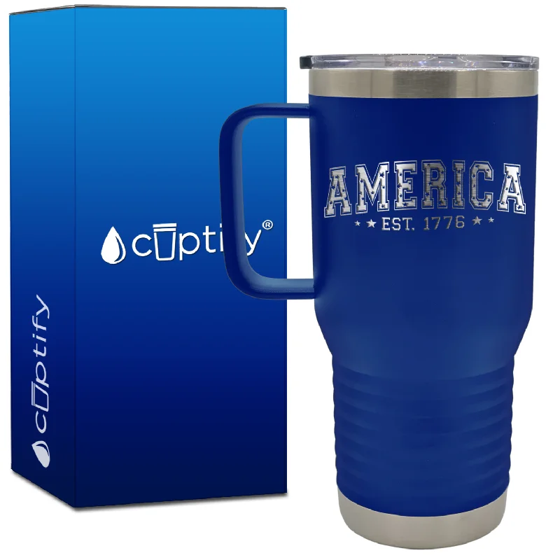 America Est. 1776 20oz 4th of July Travel Mug