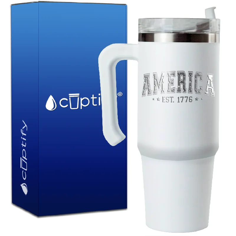 America Est. 1776 on 30oz 4th of July Travel Mug