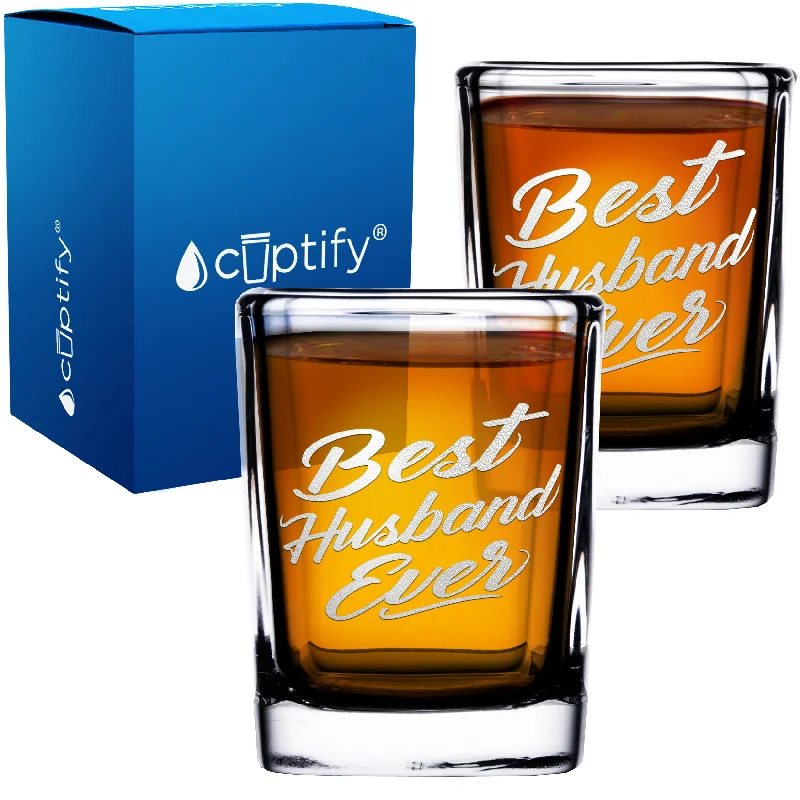 Best Husband Ever 2oz Square Shot Glasses - Set of 2