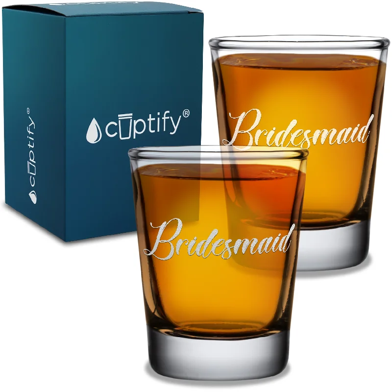 Bridesmaid 2oz Shot Glasses - Set of 2