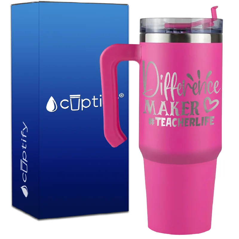 Difference Maker on 30oz Teacher Travel Mug