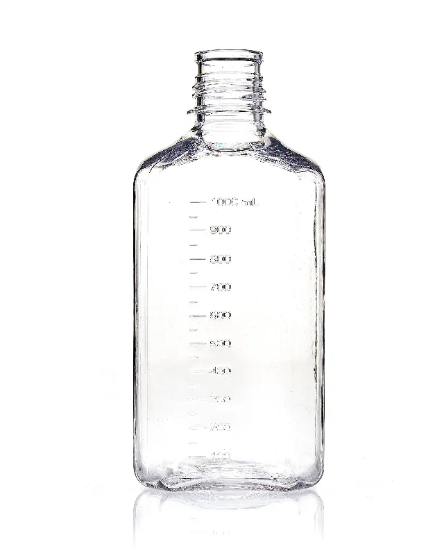 EZBio® Bottle, Polycarbonate (PC), Non-Sterile, 1L, No Cap, pk/12