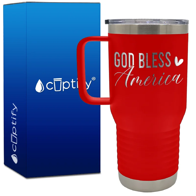 God Bless America 20oz 4th of July Travel Mug