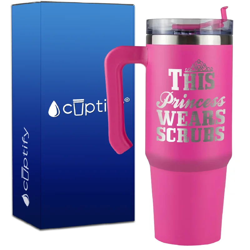 This Princess Wears Scrubs on 30oz Nurse Travel Mug