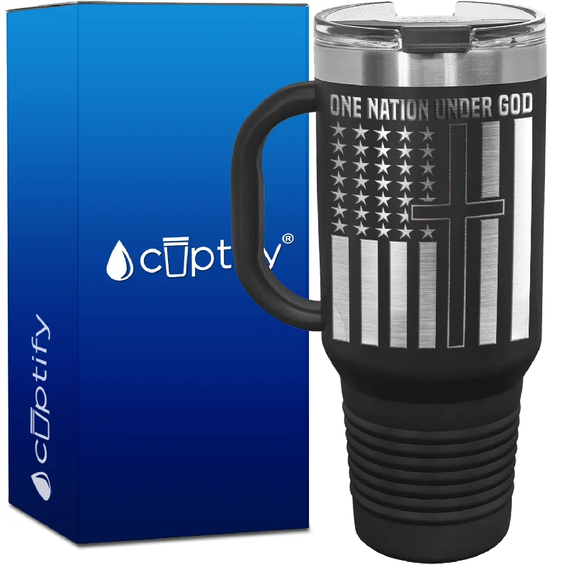 One Nation Under God 40oz 4th of July Travel Mug