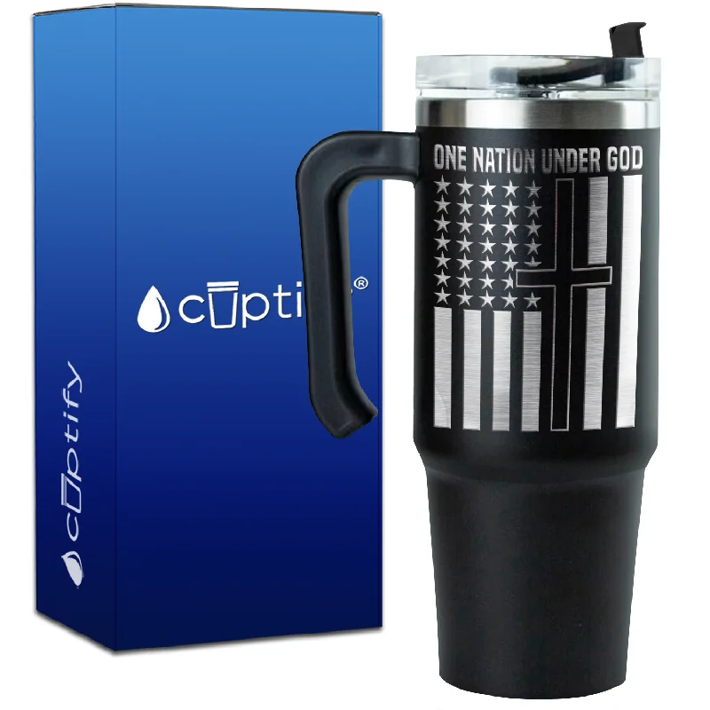 One Nation Under God on 30oz 4th of July Travel Mug