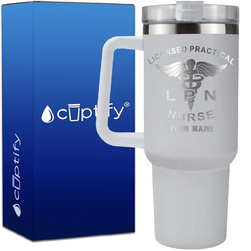 Personalized LPN Licensed Practical Nurse on 40oz Medical Traveler Mug