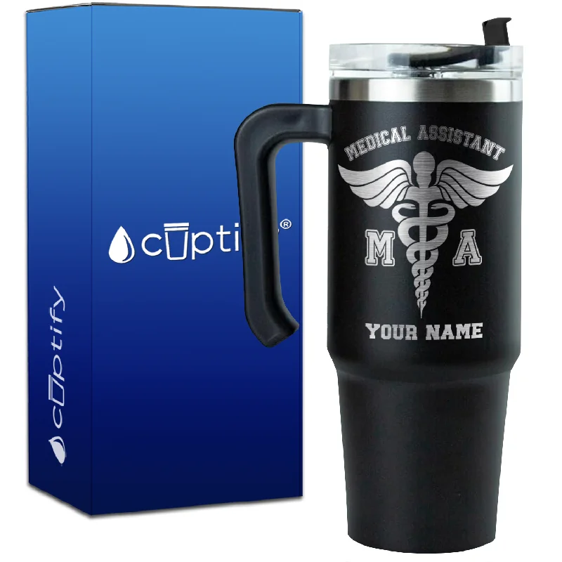 Personalized MA Medical Assistant on 30oz Medical Travel Mug