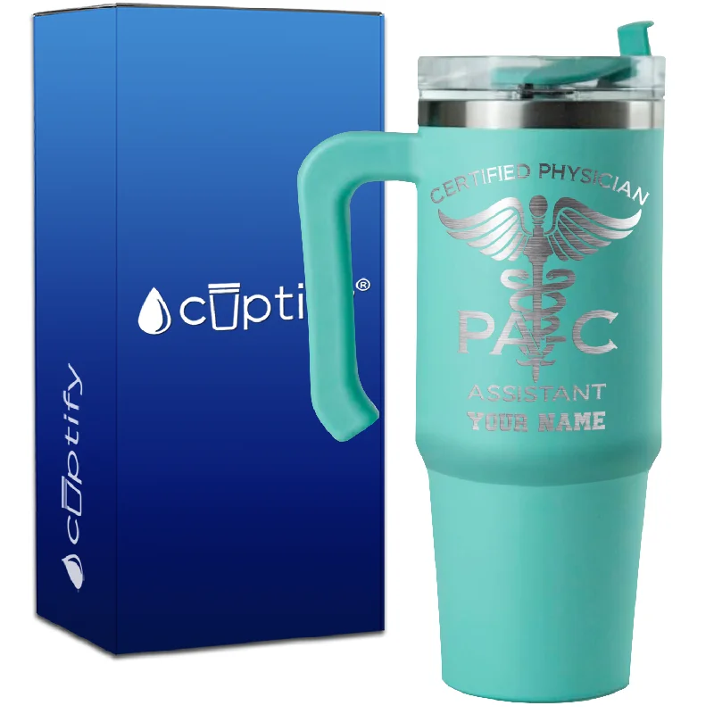 Personalized PA-C Certified Physician Assistant on 30oz Medical Travel Mug