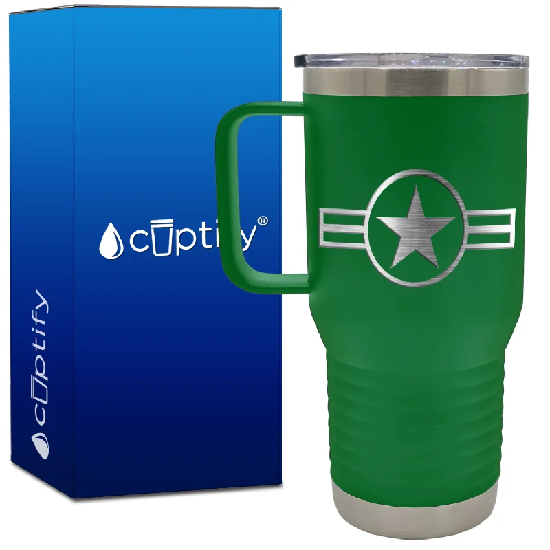 Personalized Retro US Air Force 20oz Travel Mug