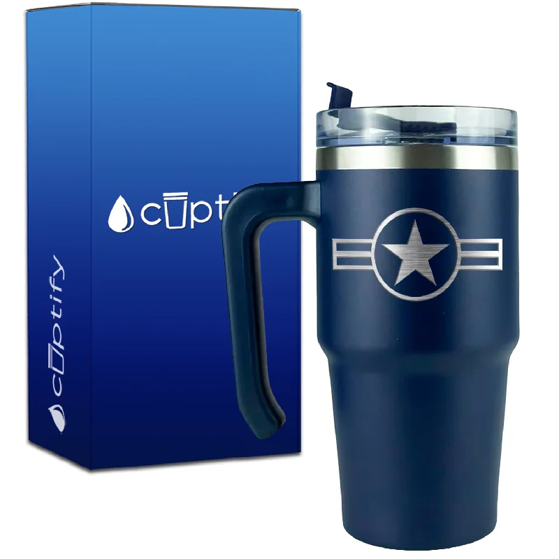 Personalized Retro US Air Force on 20oz Travel Mug