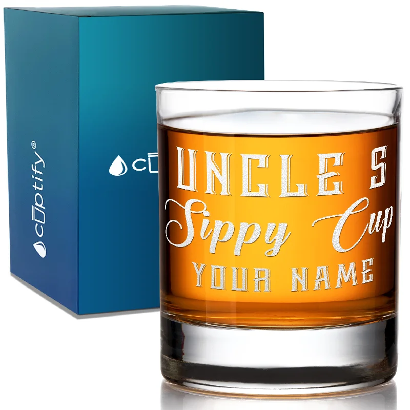 Personalized Uncle's Sippy Cup 10.25oz Whiskey Glass