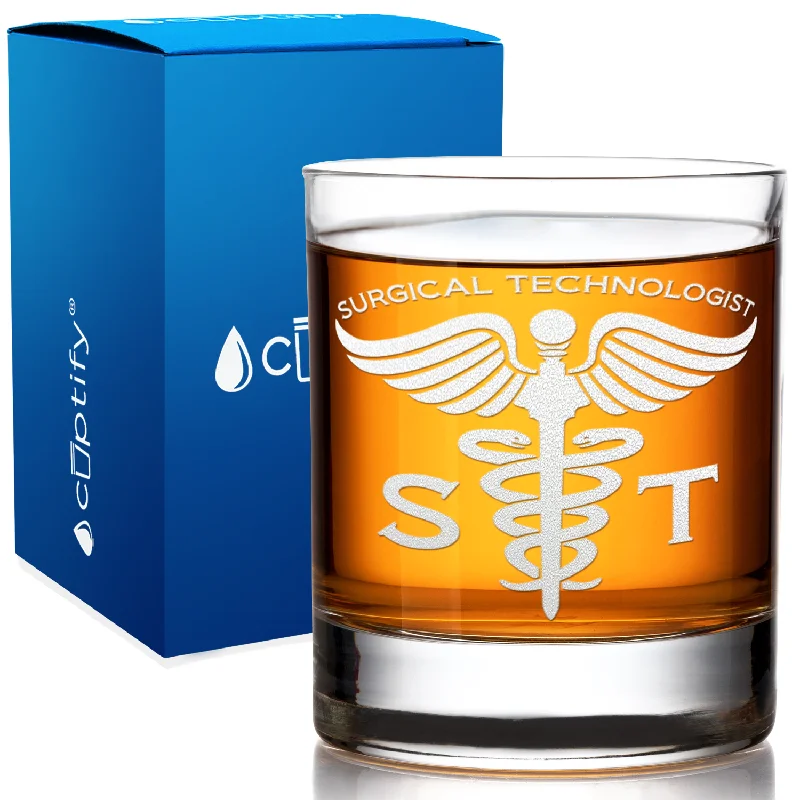 ST Surgical Technologist on 10.25oz Whiskey Glass