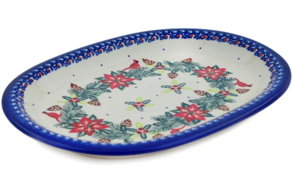 11" Oval Platter - Cardinal's Home