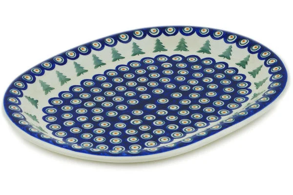 14" Platter - Peacock Pines