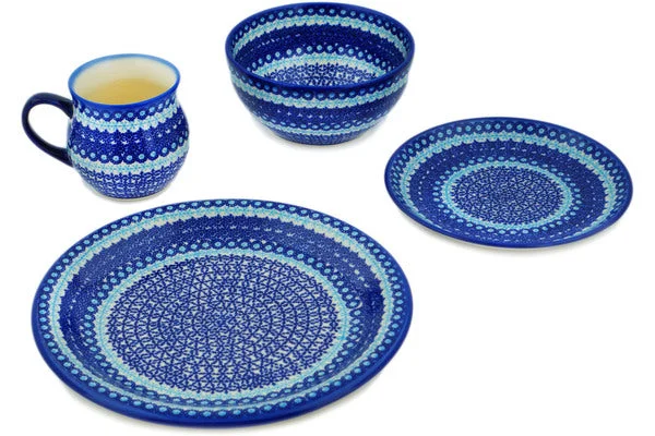 4-Piece Place Setting - Cobalt Winter Frost