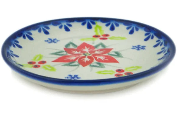 4" Plate - Poinsettia Charm