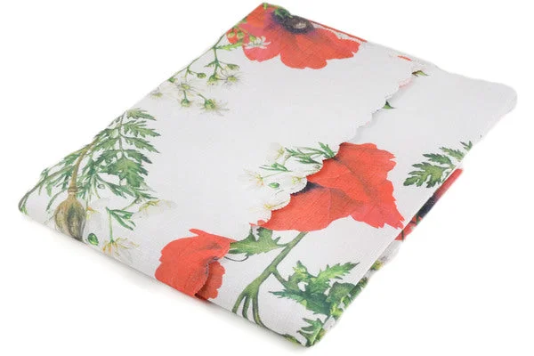 63" Table Cloth - Fresh Red Poppy